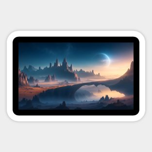 Natural landscape on another planet Sticker